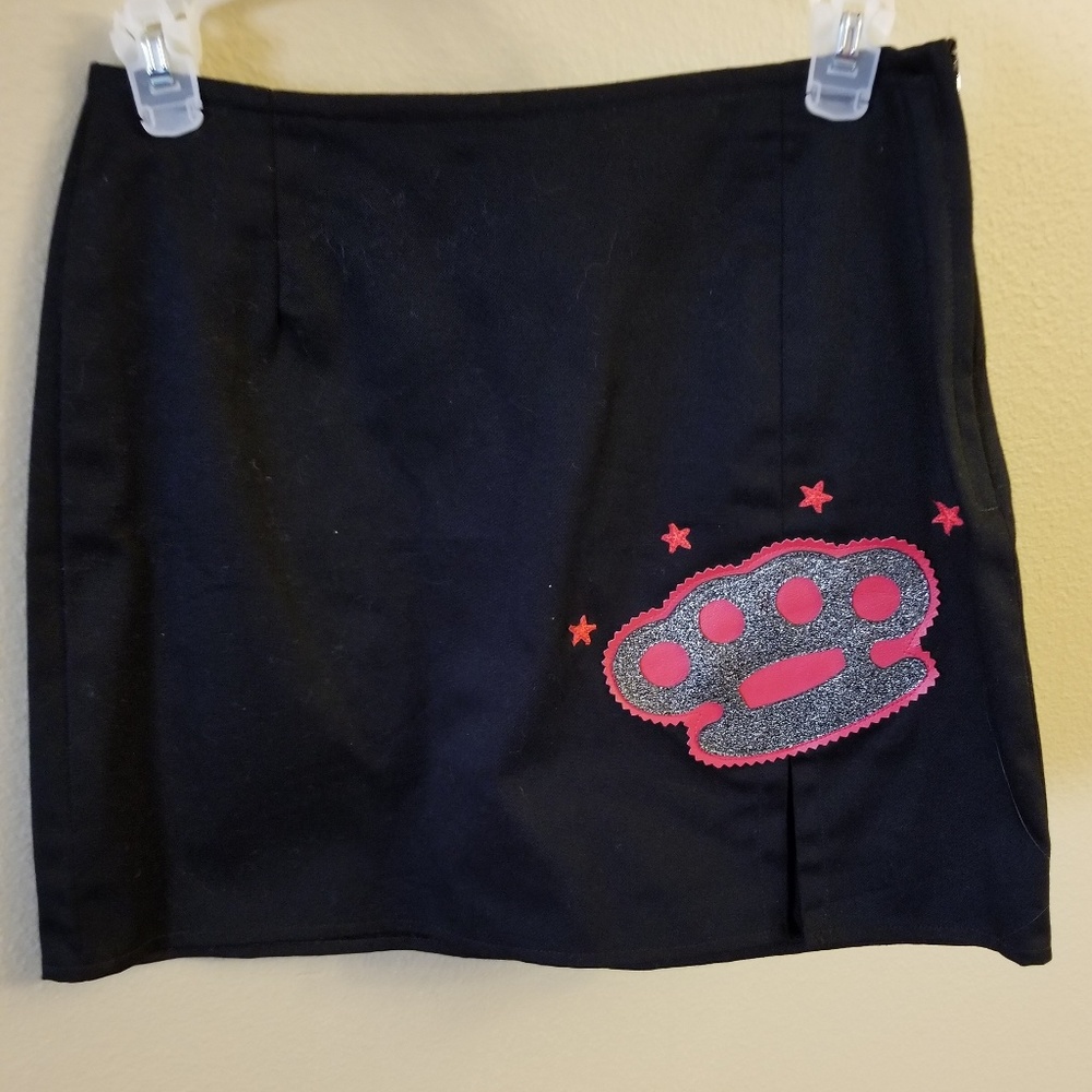 Mode Merr Brass Knuckles Mini Skirt